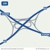 Map of M4 junction 10