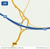 Map of M4 junction 11
