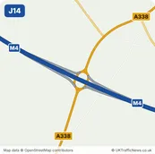 Map of M4 junction 14