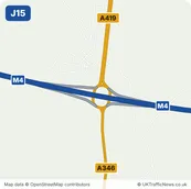 Map of M4 junction 15