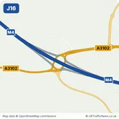 Map of M4 junction 16