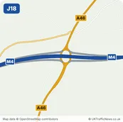 Map of M4 junction 18