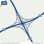 Map of M4 junction 20