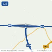 Map of M4 junction 22