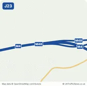 Map of M4 junction 23
