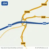 Map of M4 junction 24