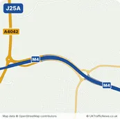Map of M4 junction 25A