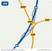 Map of M4 junction 28