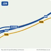 Map of M4 junction 29