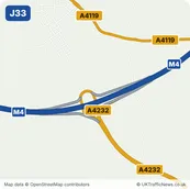 Map of M4 junction 33