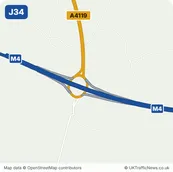 Map of M4 junction 34