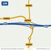 Map of M4 junction 36