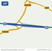 Map of M4 junction 37