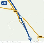 Map of M4 junction 38