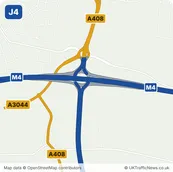 Map of M4 junction 4