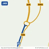 Map of M4 junction 49