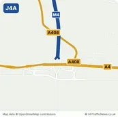 Map of M4 junction 4A