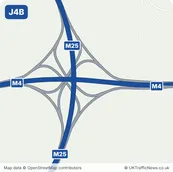 Map of M4 junction 4B