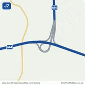 Map of M4 junction 7